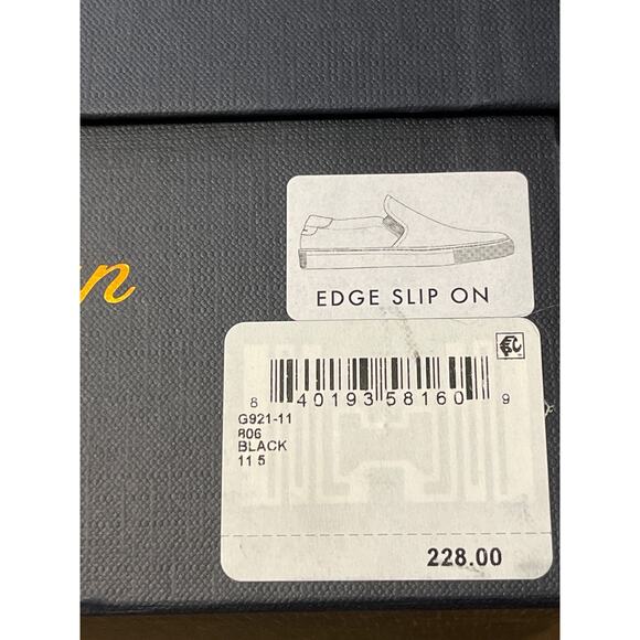 The Good Man Brand Edge Leather Slip-On Sneaker in Black Size 11.5 NIB - Picture 6 of 9